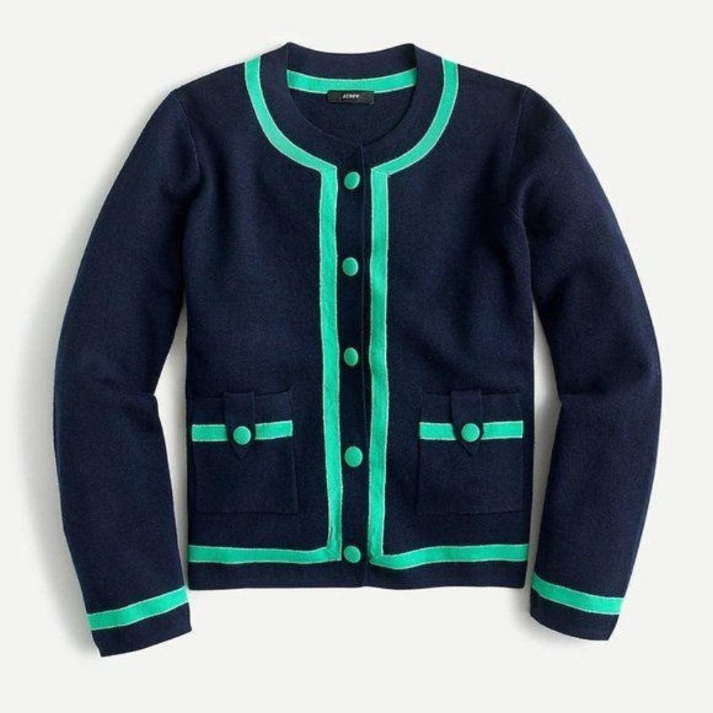 🛒J.Crew Blazer - Tipped Sweater-Jacket